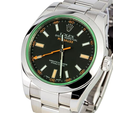 rolex milgauss green sapphire price|rolex milgauss price chart.